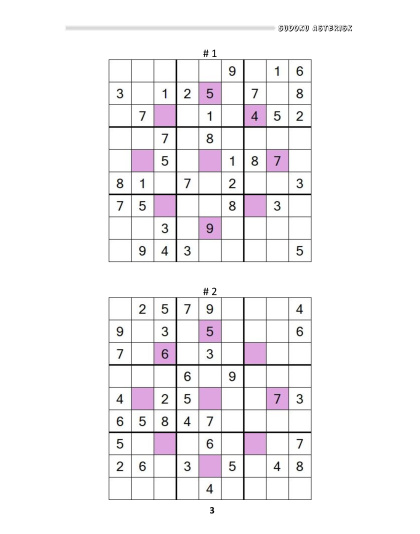 Sudoku Asterisk – medium, vol.1