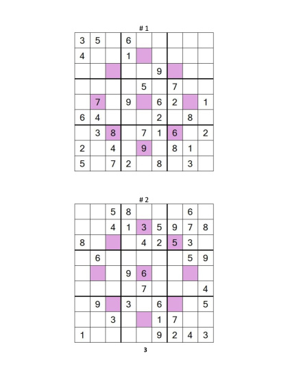 Sudoku Asterisk – medium, vol.3