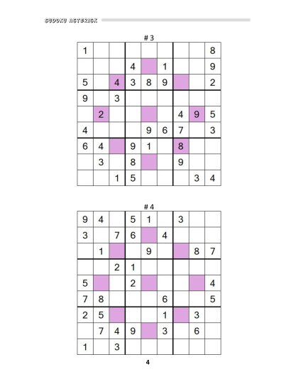 Sudoku Asterisk – medium, vol.1