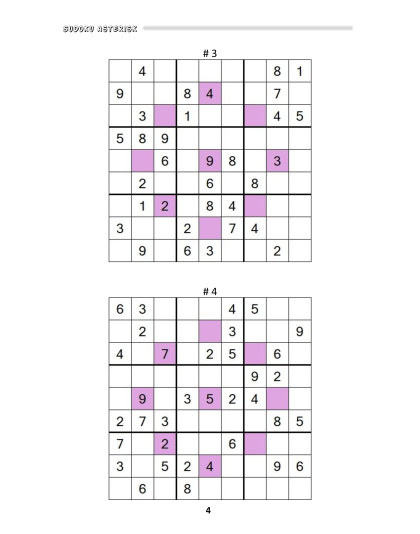 Sudoku Asterisk – medium, vol.2