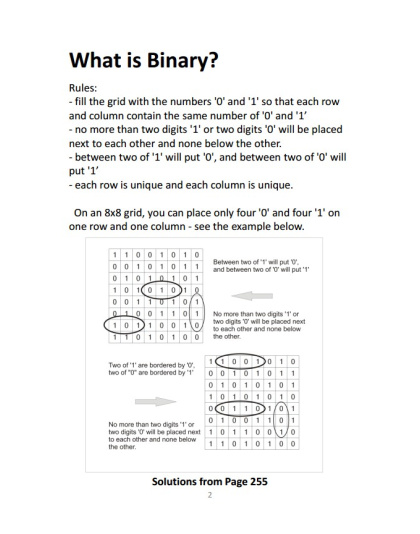 Binary Puzzles - easy, vol.2