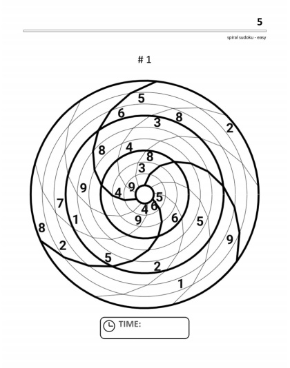 Spiral Sudoku - easy
