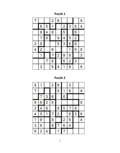 Jigsaw Sudoku easy - no.1