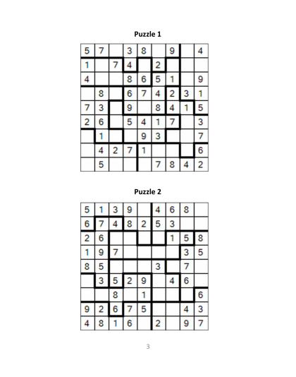 Jigsaw Sudoku easy - no.4