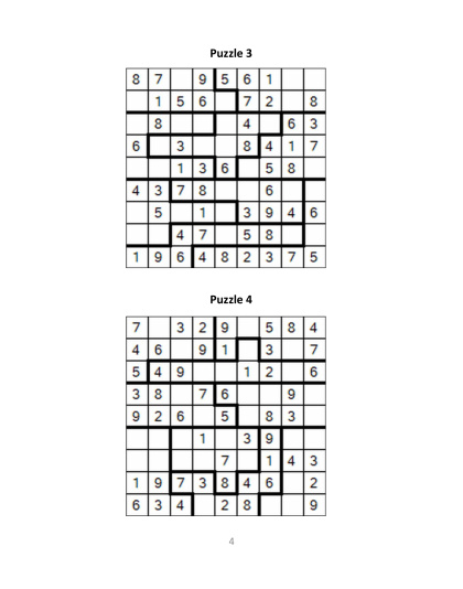 Jigsaw Sudoku easy - no.1