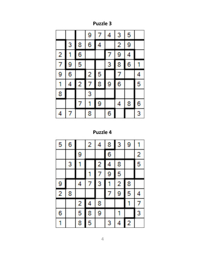 Jigsaw Sudoku easy - no.6