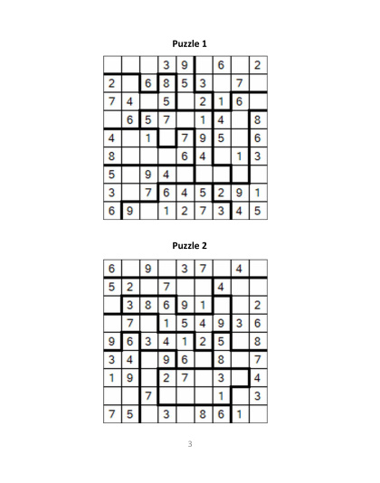 Jigsaw Sudoku easy - no.8