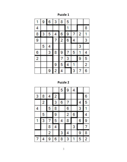 Jigsaw Sudoku easy - no.9