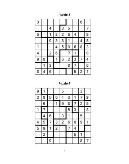 Jigsaw Sudoku easy - no.8
