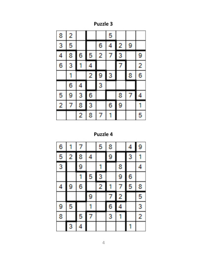Jigsaw Sudoku easy - no.9