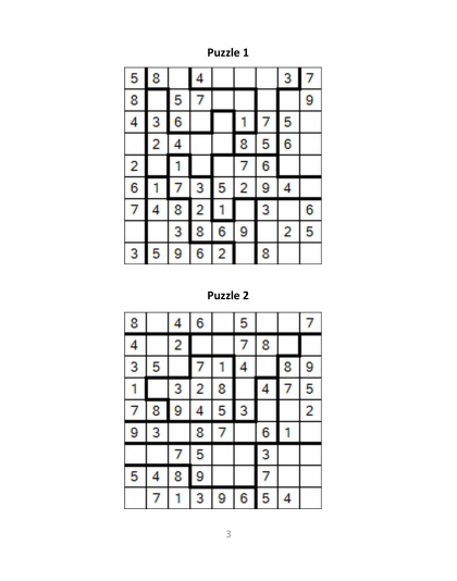 Jigsaw Sudoku easy - no.10