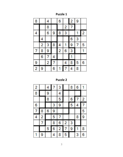 Jigsaw Sudoku easy - no.11