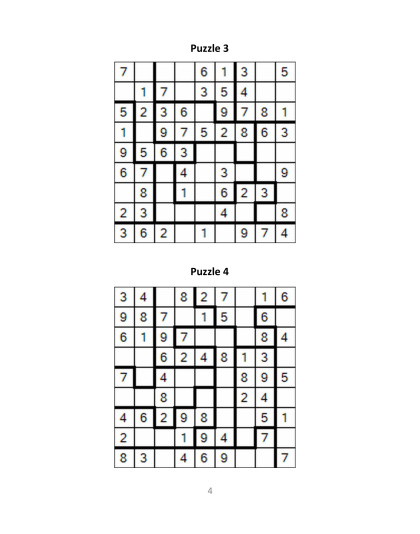 Jigsaw Sudoku easy - no.10