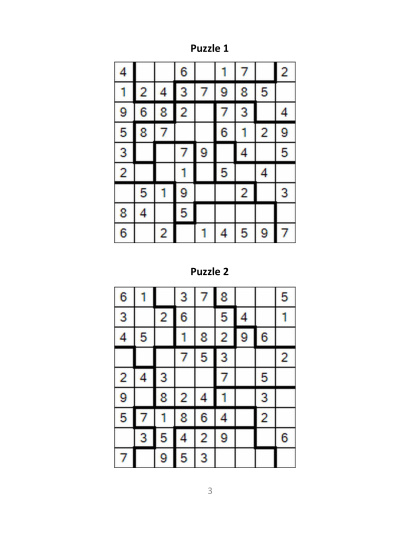 Jigsaw Sudoku easy - no.12