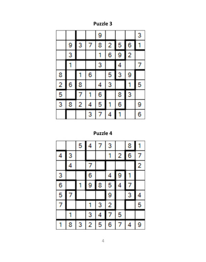 Jigsaw Sudoku easy - no.12