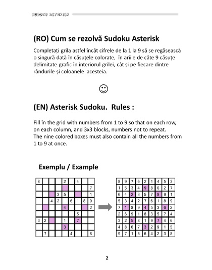 Sudoku Asterisk hard - vol.3