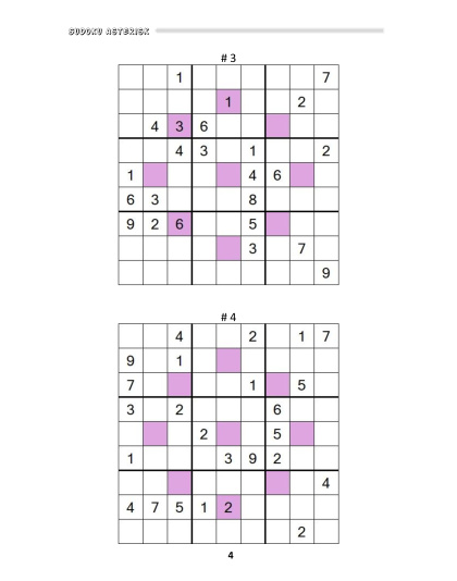 Sudoku Asterisk hard - vol.3