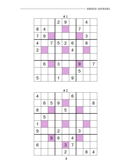 Sudoku Asterisk hard - vol.4