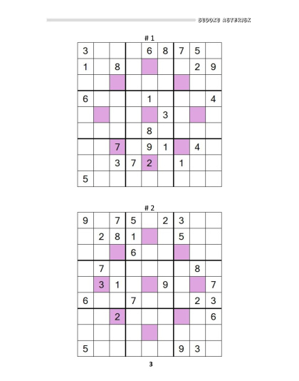 Sudoku Asterisk hard - vol.5