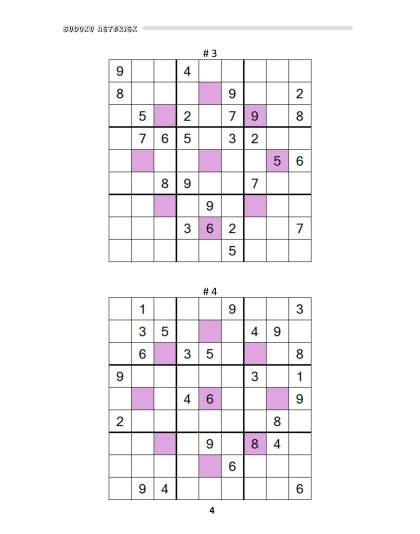 Sudoku Asterisk hard - vol.5