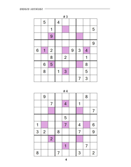 Sudoku Asterisk hard - vol.7