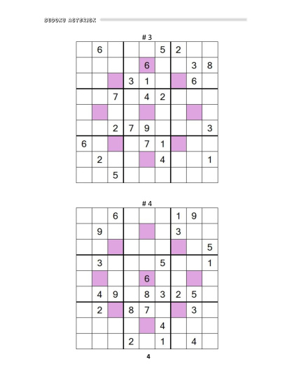 Sudoku Asterisk hard - vol.8