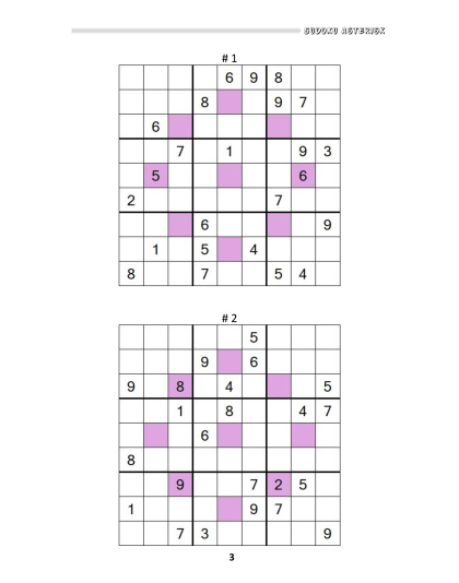 Sudoku Asterisk hard - vol.10