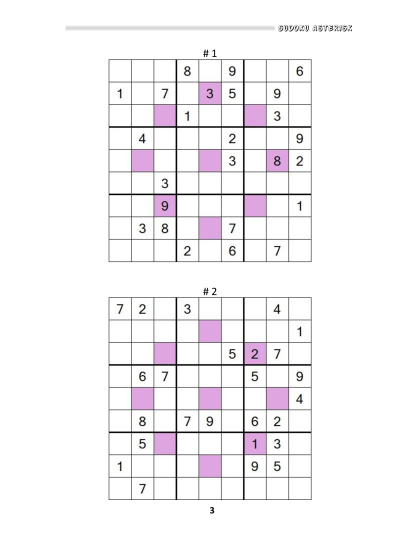 Sudoku Asterisk hard - vol.11