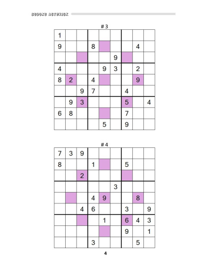 Sudoku Asterisk hard - vol.11