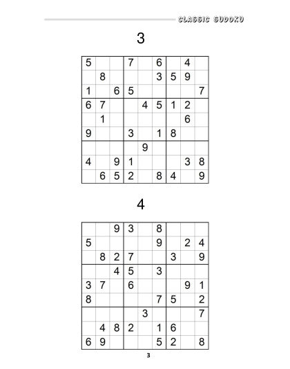 Classic Sudoku Easy vol. 6