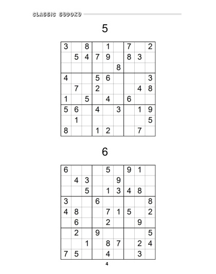 Classic Sudoku Easy vol. 6