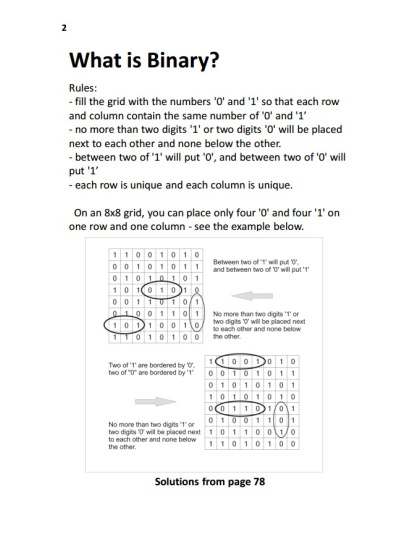 Binary Puzzles Hard vol. 1