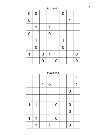 Binary Puzzles Hard vol. 5