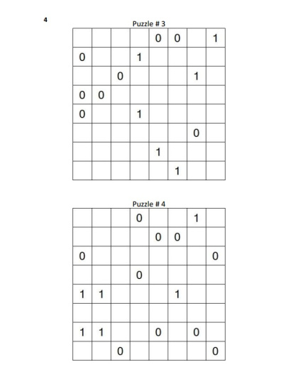 Binary Puzzles Hard vol. 5