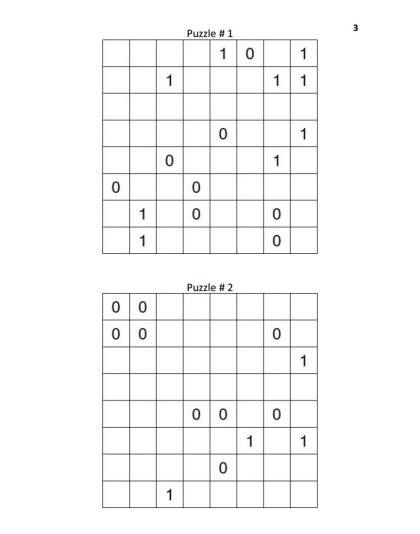 Binary Puzzles Hard vol. 8