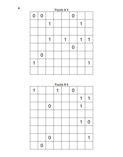 Binary Puzzles Hard vol. 8
