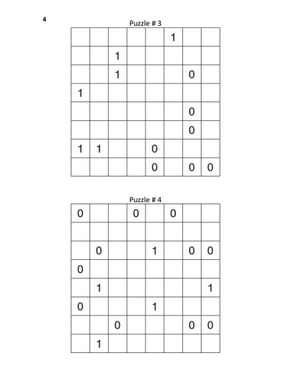 Binary Puzzles Hard vol. 9