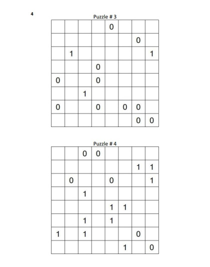 Binary Puzzles Hard vol. 12